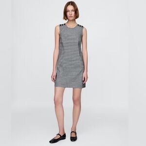 NWT Gap x Doen Sleeveless Navy and White Gingham Mini Dress - Size US 8